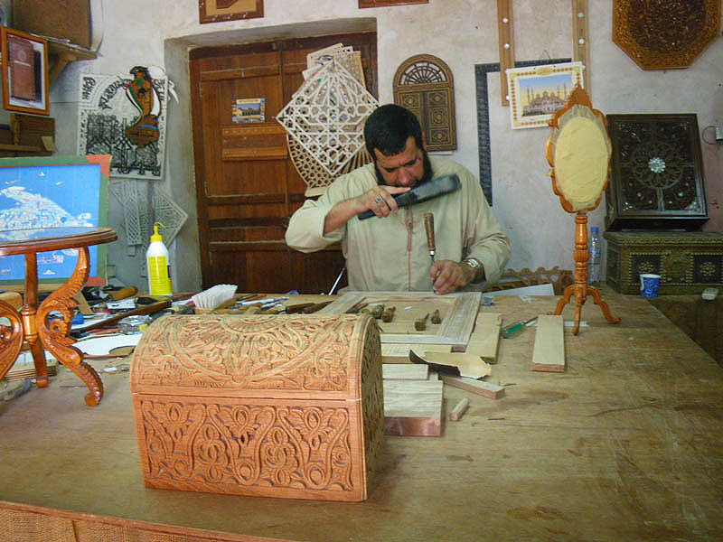 Traditional woodworker at the Heritage Village
