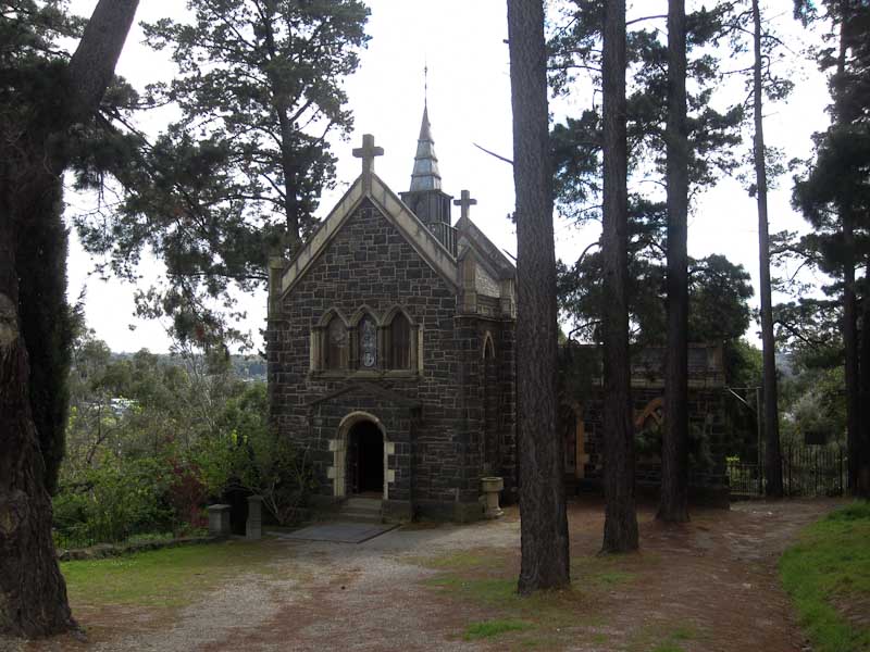 Montsalvat,  bluestone chapel 