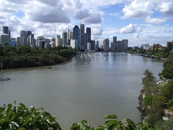 Brisbane city on the Brisbane River