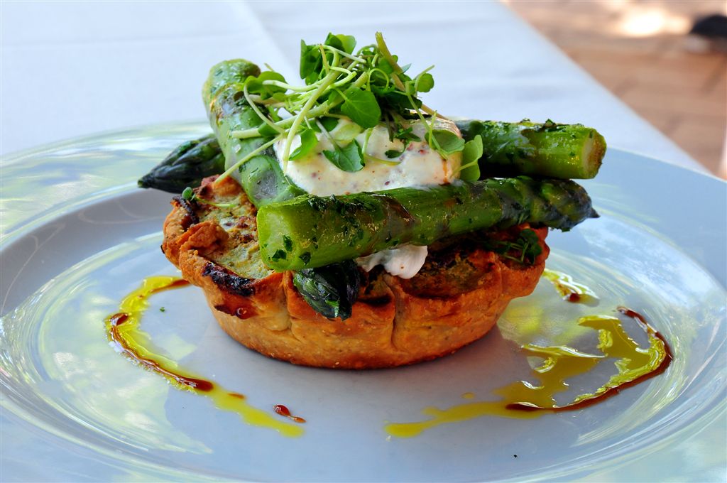 Classic German Dish, Broccoli Quiche with Asparagus, Weikersheim