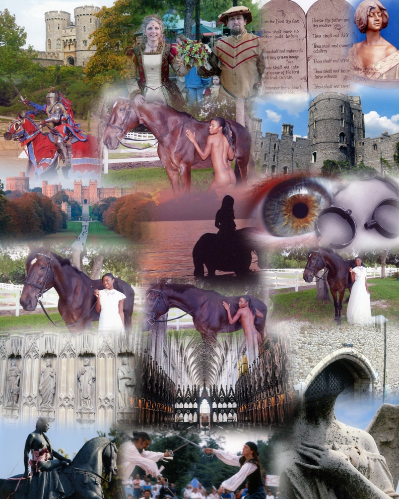 Black Lady Godiva collage