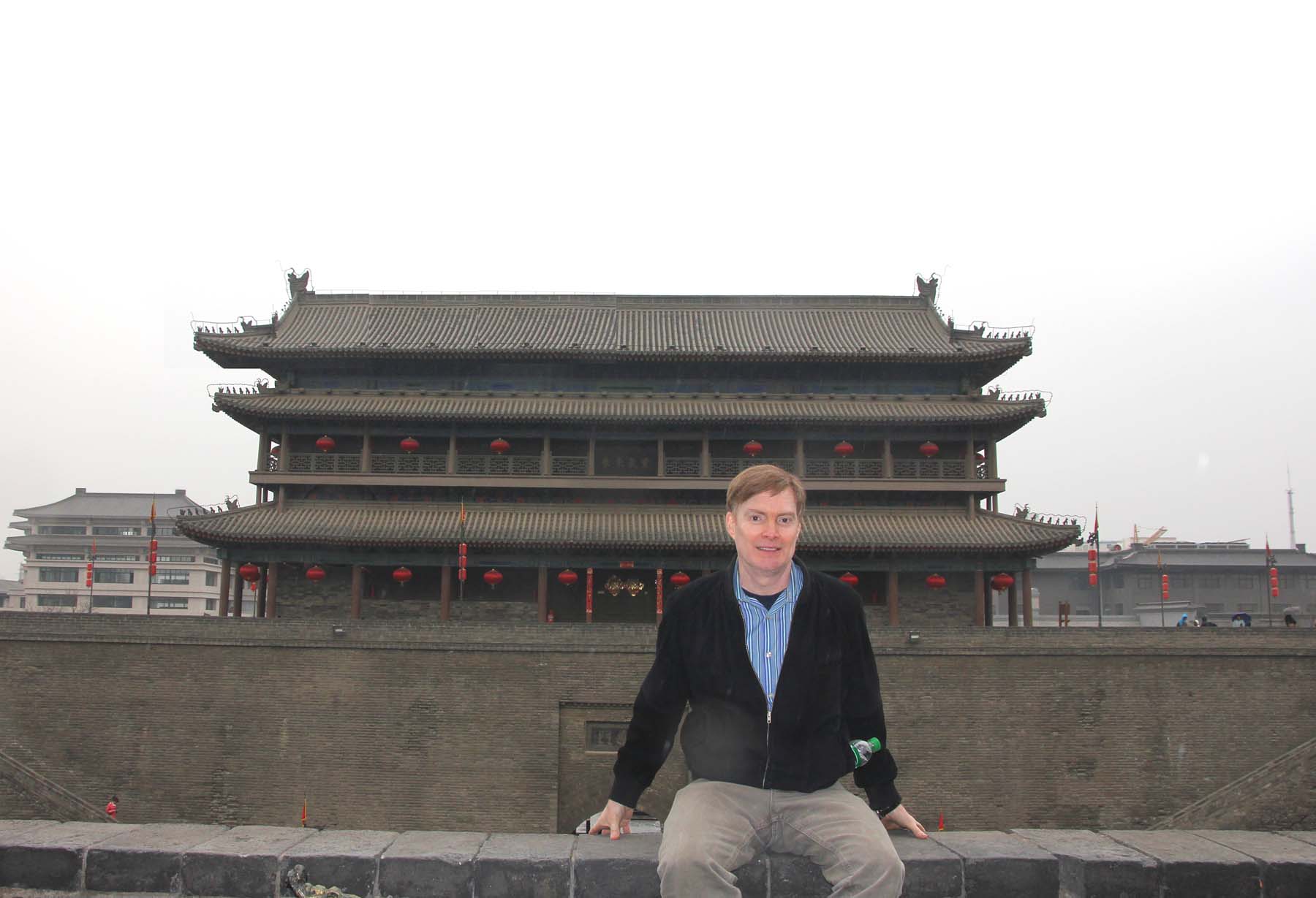 Me posing on the Xian city wall.