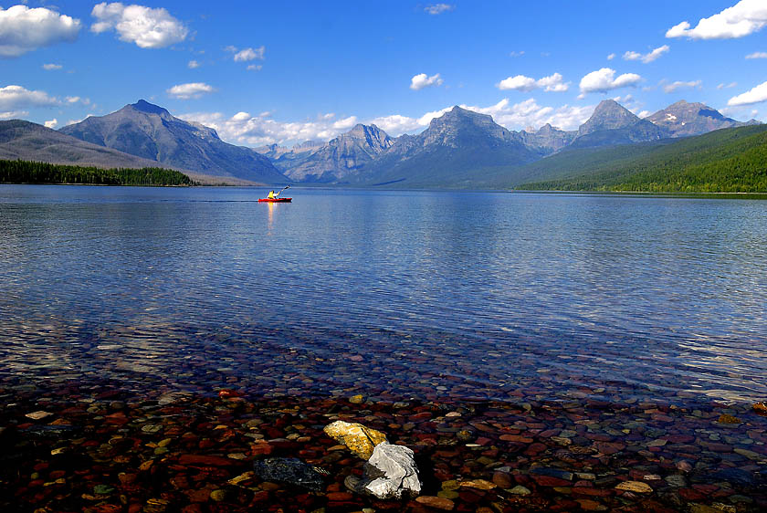 Kayaking on McDonald Lake