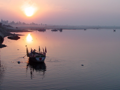 Pilgrim Barge at Sunset