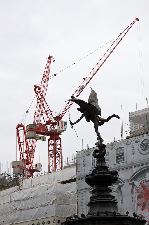 Piccadilly Circus, London (too much work for Eros)