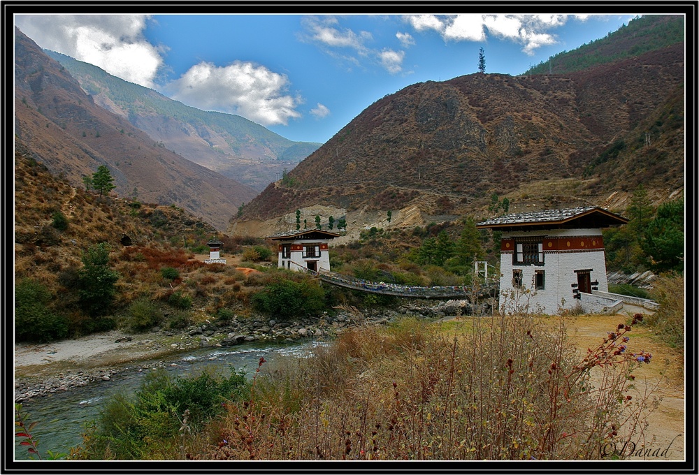 Tachogang (Western Bhutan) A Bridge over Paro River.