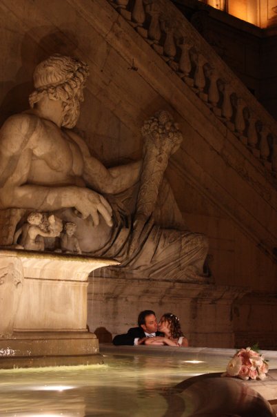Rome. Just married @ Piazza Campidoglio