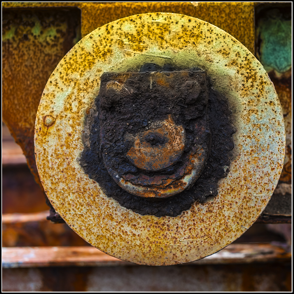 Looks like a smiling face on the backside of my banjo!