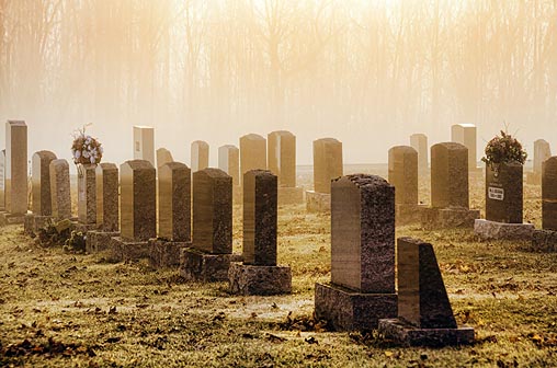 Foggy Sunrise Headstones 22302