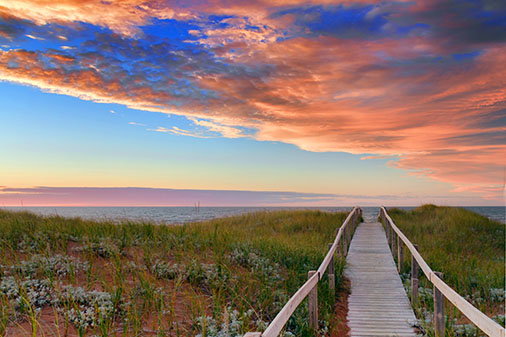 Skinners Pond Dunes At Sunset 27270