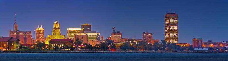 Buffalo Twilight Skyline Panorama 69302-4