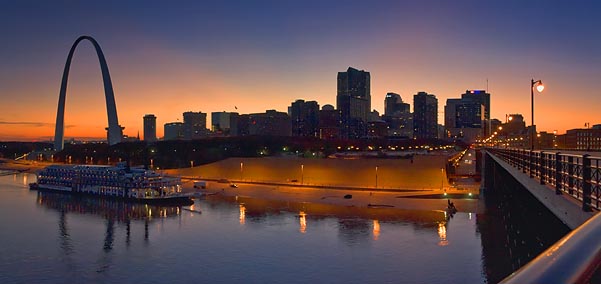 Saint Louis Sunset Panorama 70511-2