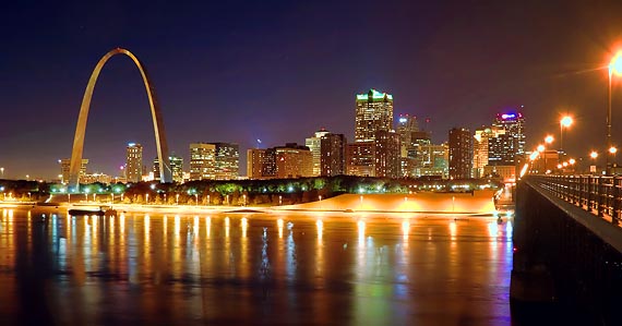 Saint Louis Night Skyline 20071029