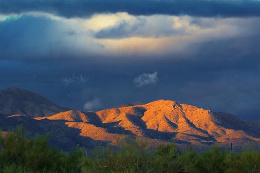 Mountain In Sunset Glow 75515