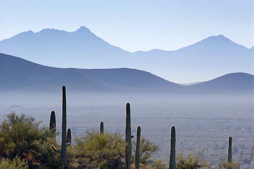 Mount Wrightson In Morning Haze 20071218
