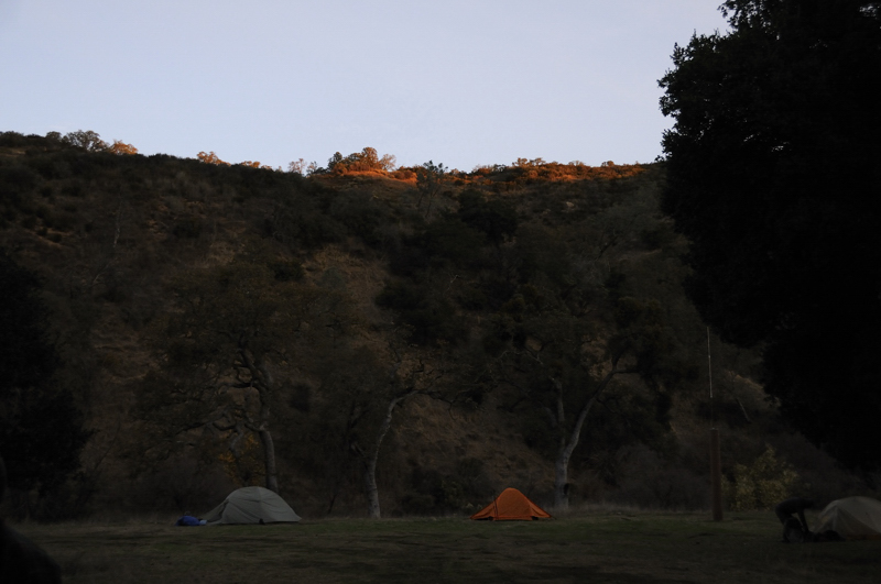 Morning at the Pacheco Camp site