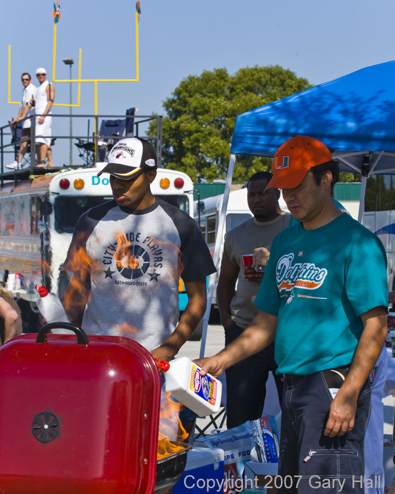 Tail gating is a really big thing at these games