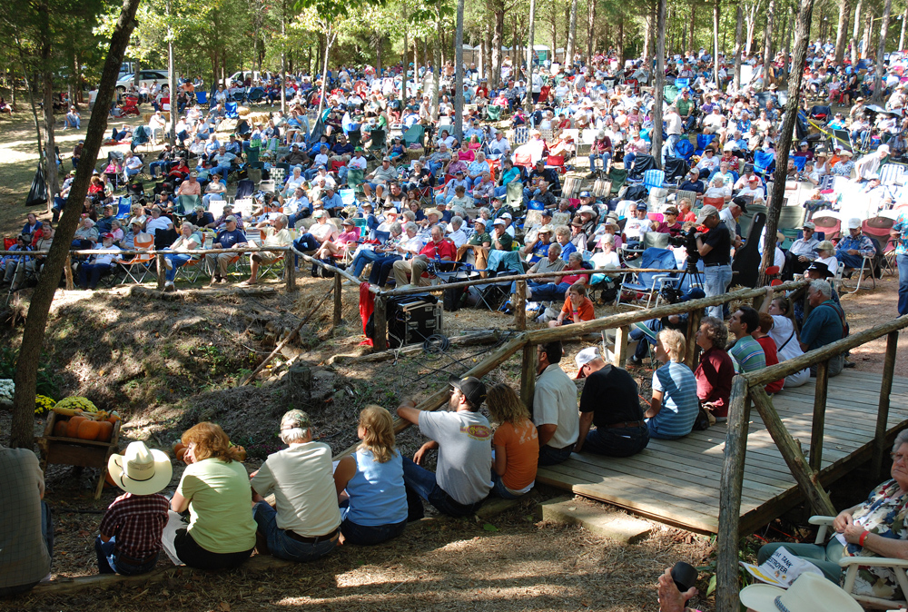 Spectators on day three