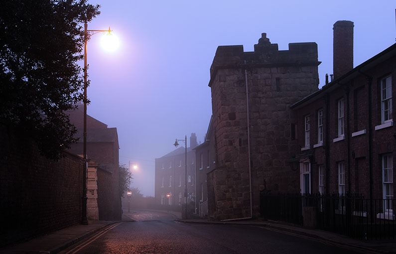 Leaning Town Walls Tower