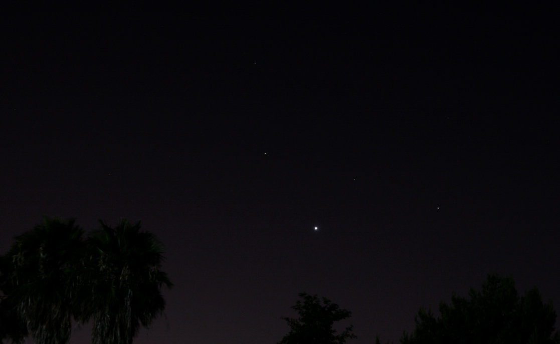Mars, Venus, and Saturn Conjunction