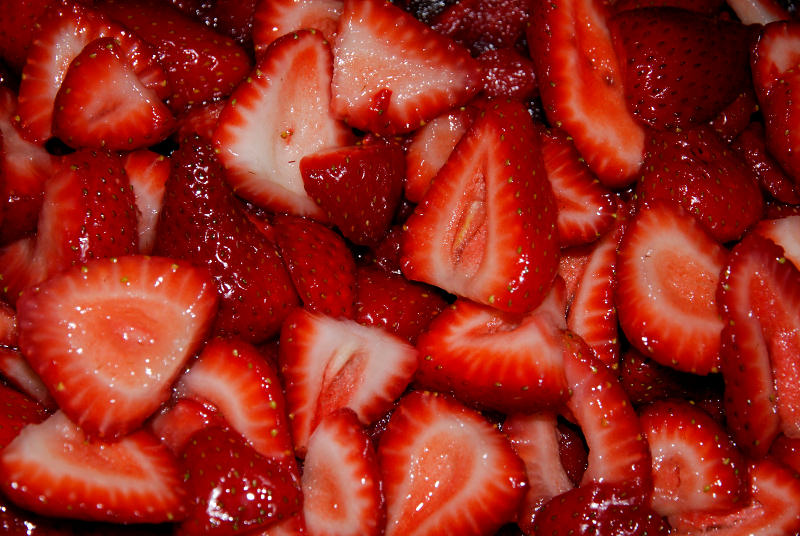 On Top Of Strawberry Birthday Cake