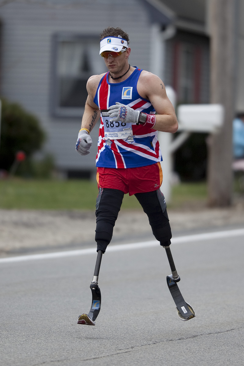 This dude was hard core, this was at mile 3.