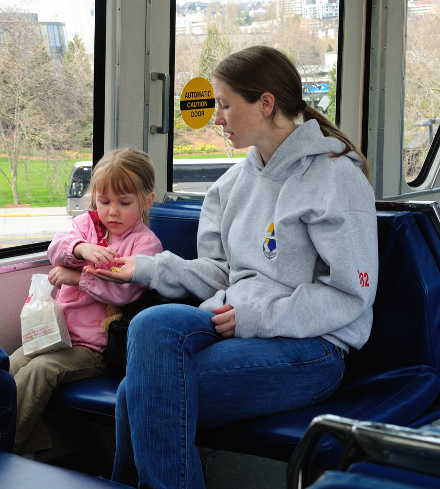 Stacy and Dunk on the Monorail