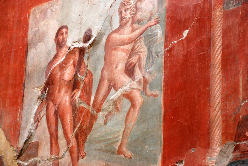 Closeup of the fresco in the College of the Augustans or Imperial Collage