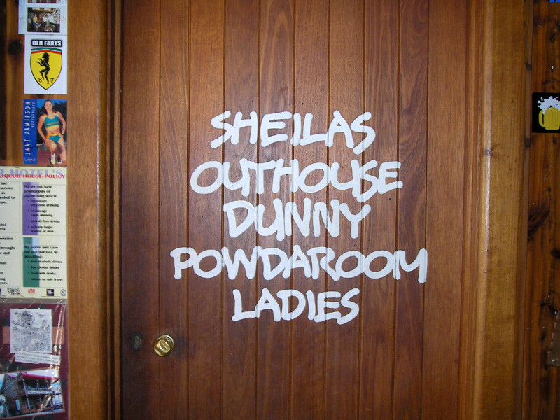 Dunny door at the Ettamogah Pub 4 April, 2007
