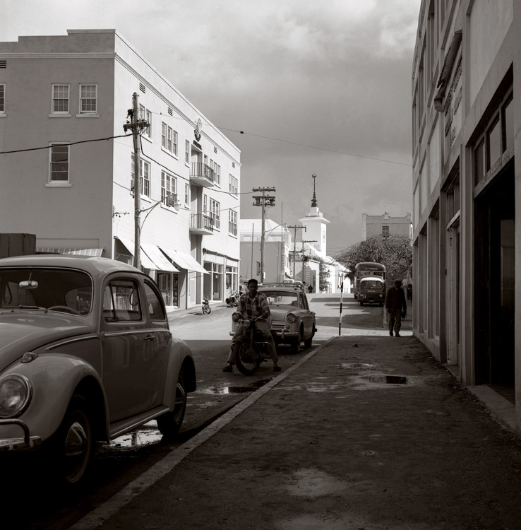 Hamilton, Bermuda street in the winter of 1962