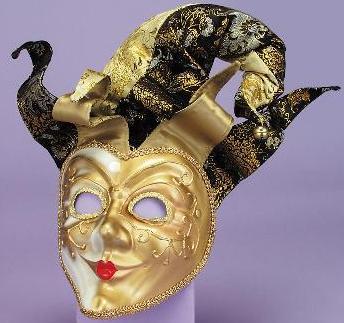 Gold & Black Harlequin Mask