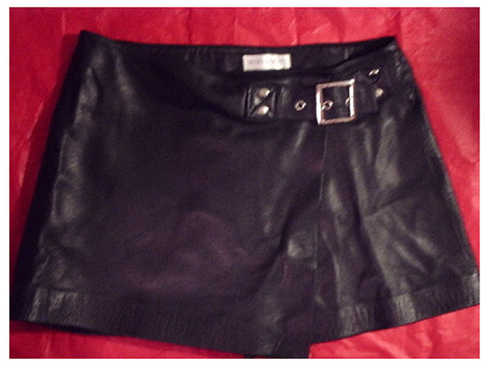 Buscati leather wrap skirt_Small 30 waist 12 length(arrived)