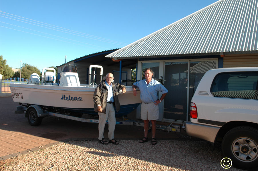 Helena unpacked at Exmouth