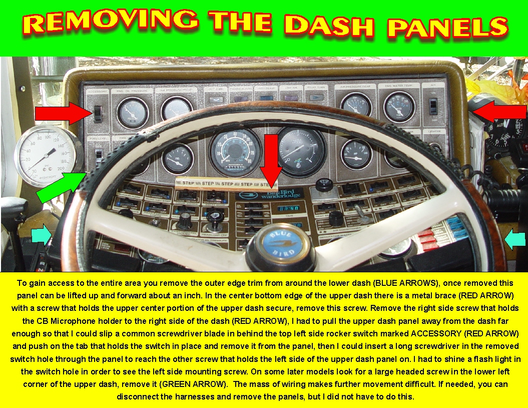 REMOVING UPPER AND LOWER DASH PANELS