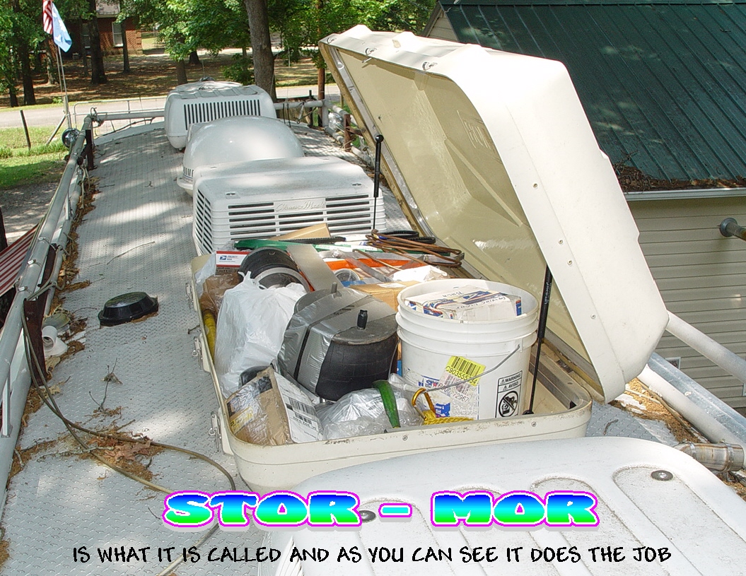 STOR-MOR ROOF STORAGE POD HOLDS MOST OF MY SPARE PARTS
