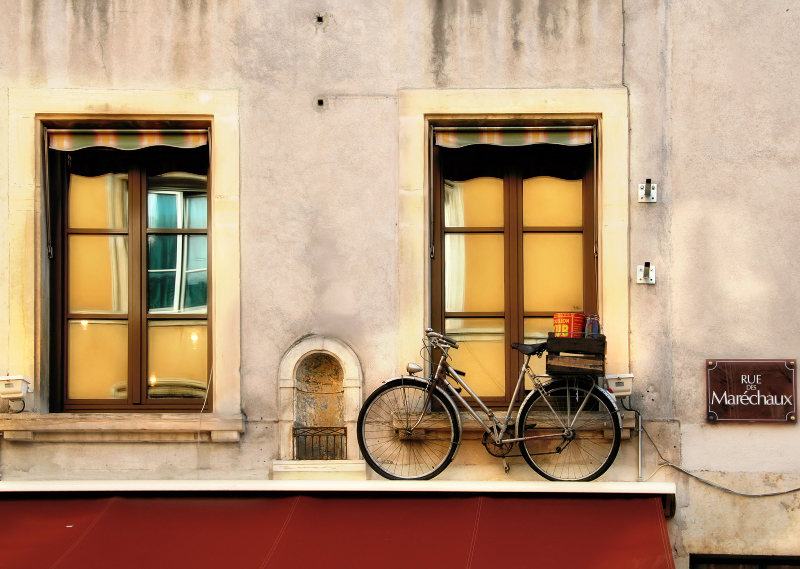 There are special parking lots, suitable for flying bycicles...