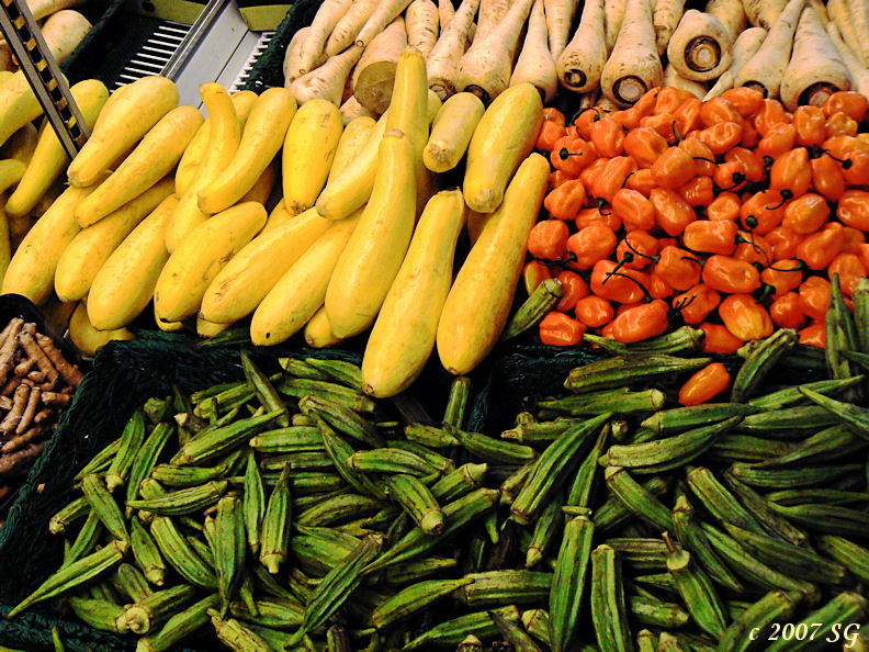 Okra Squash Turnips n Peppers