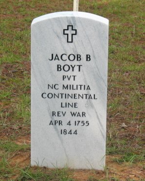 Jacob Ballard Boyte b. Apr 4 1755 Wayne Co NC d. 1844