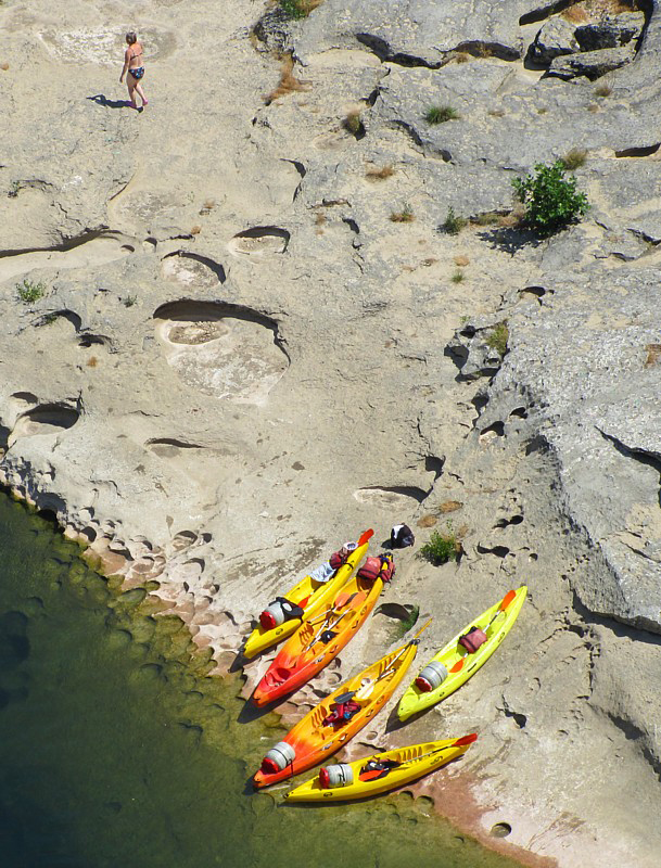 Kayaks sur l'Ardche