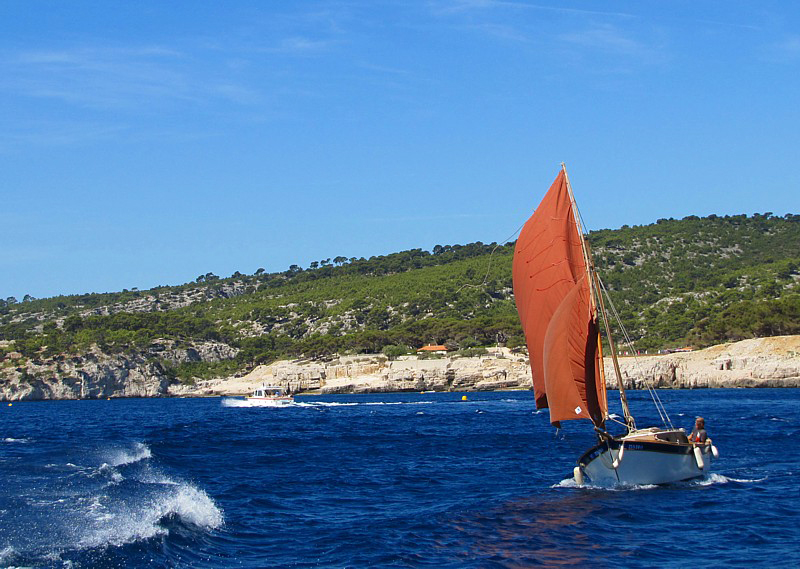 voile dans le vent