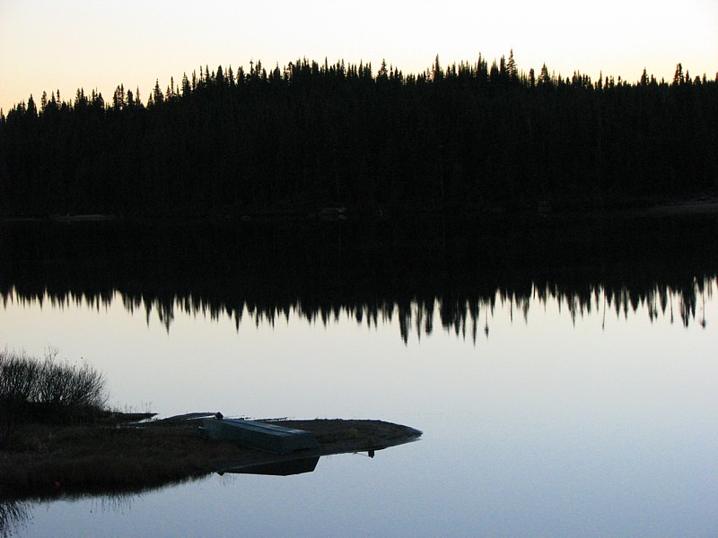 le lac miroir du parc des Laurentides