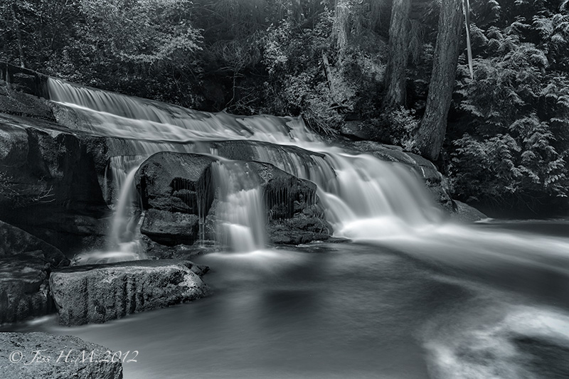 Waterfall in Black and White