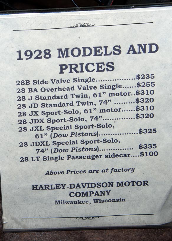1928 Price List