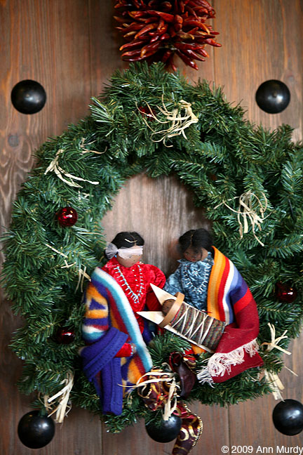 Christmas wreath with Navajos