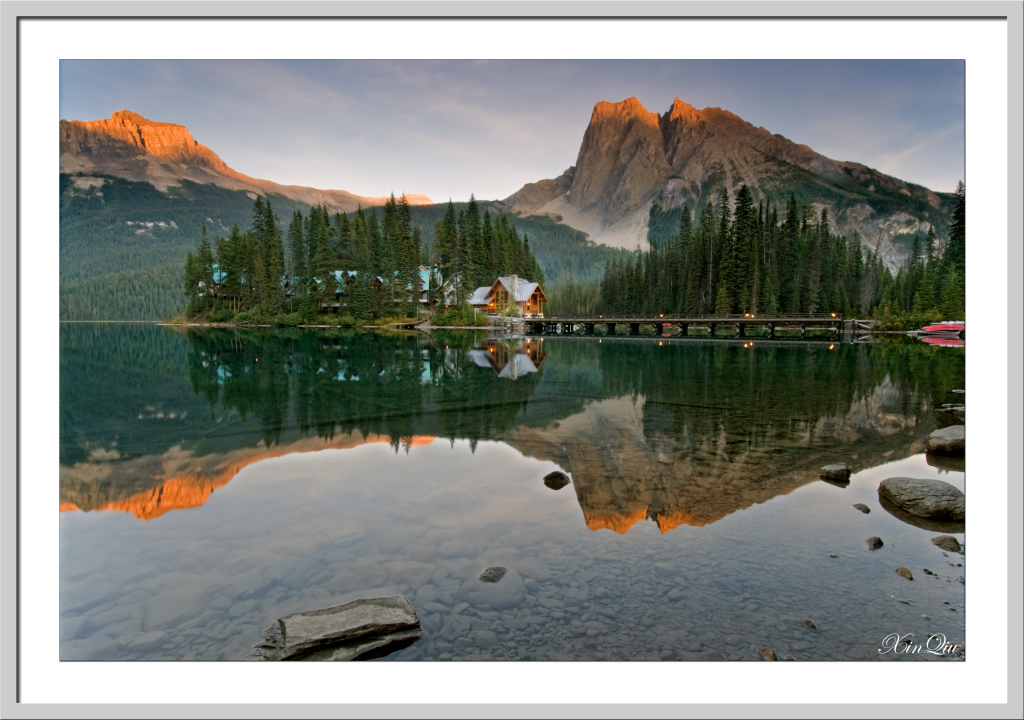 Sunset at Emerald Lake