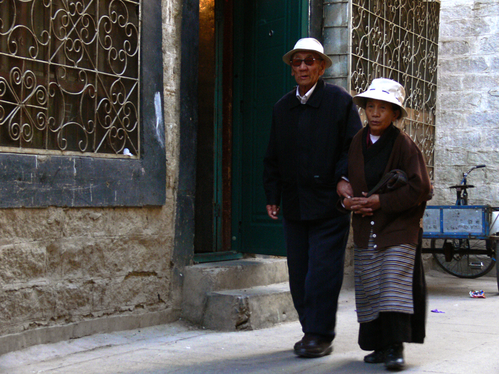 Couple out for a walk