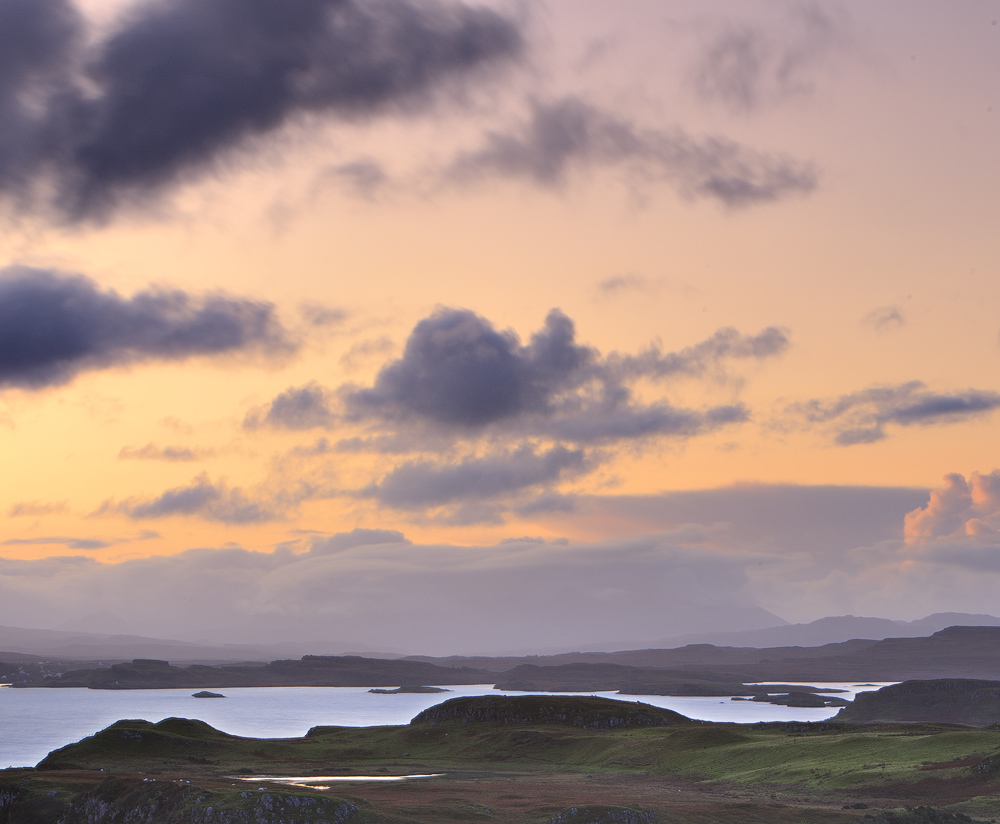 Distant Black Cuillins in cloud