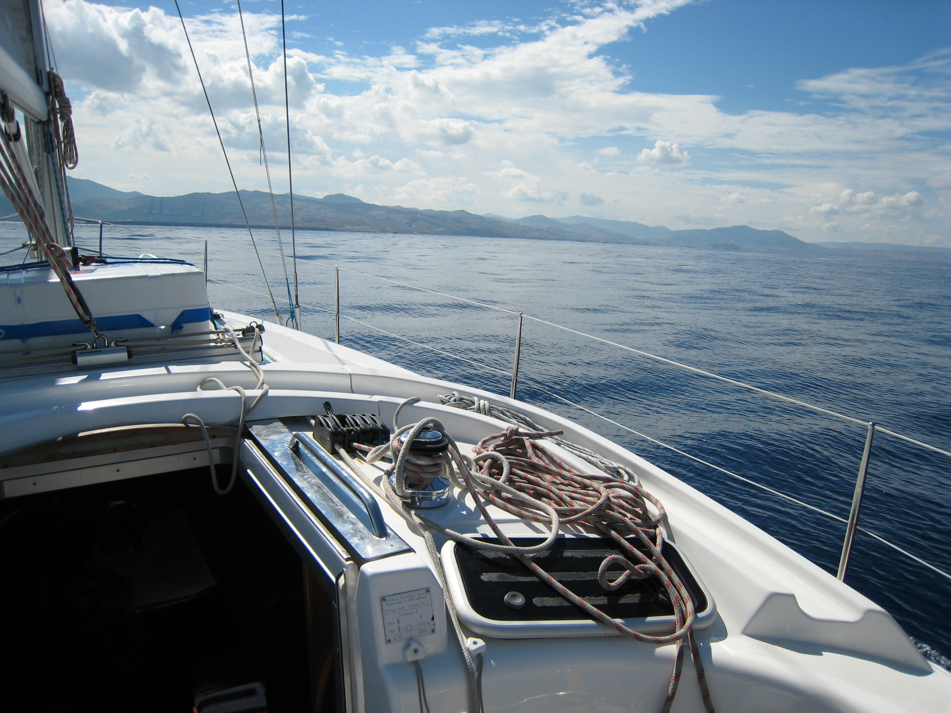 North African coast from the Bavaria deck