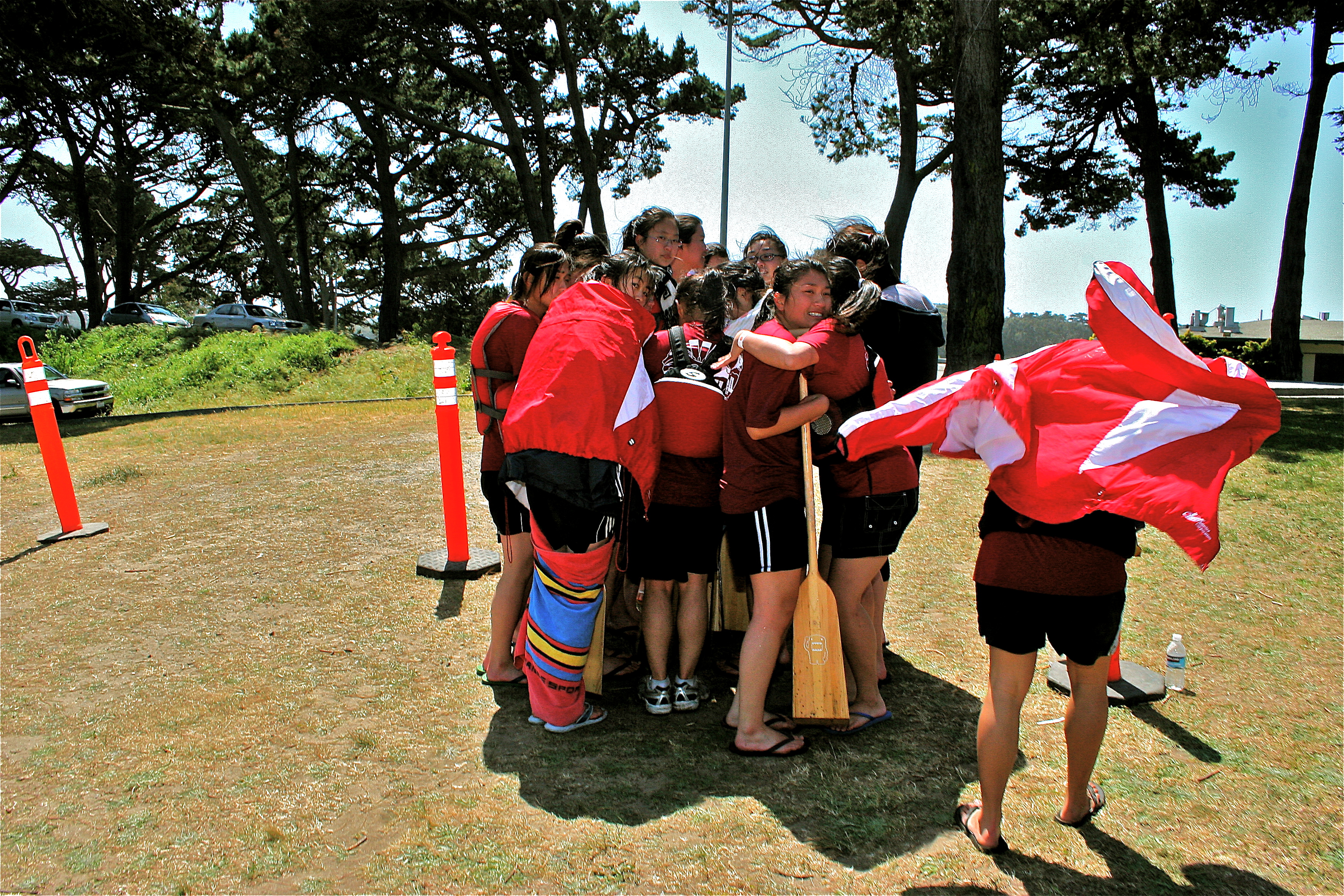 Lowell HS Girls Huddle (1)