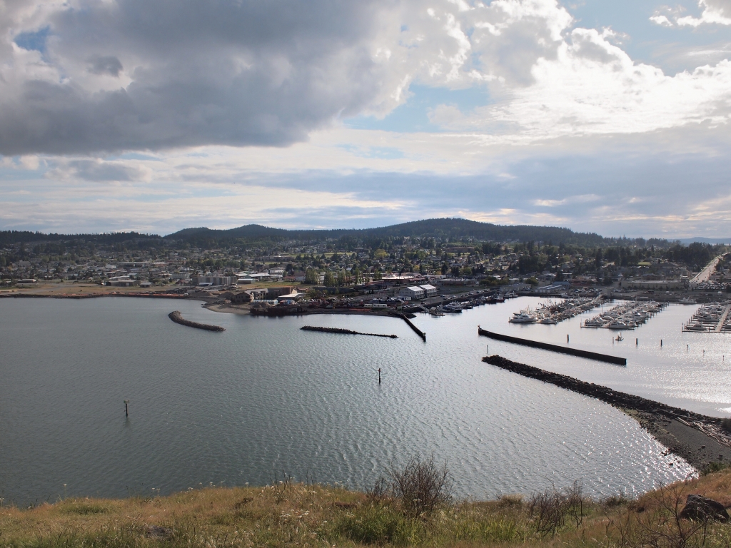 Overlook towards Marina in Anacortes, WA.